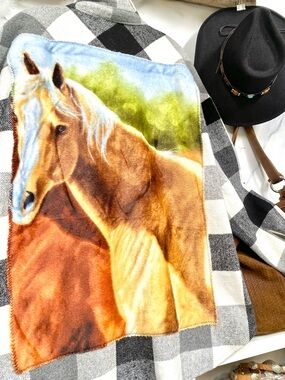 Equestrian horse Boho upcycled buffalo plaid shacket chalet southwestern vibe